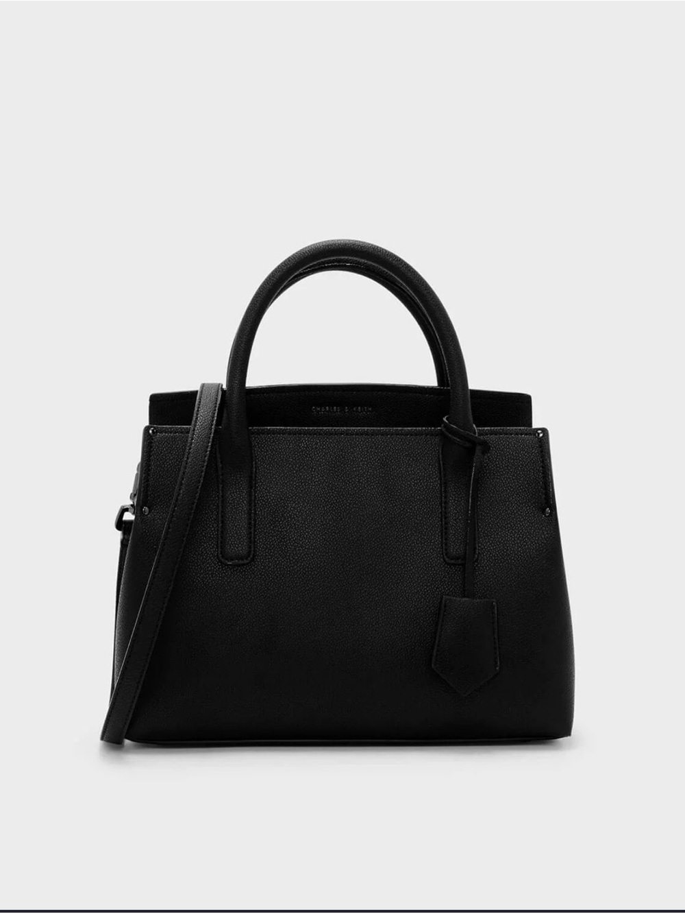 Charles & Keith Structured Top Handle Double Handle Tote Bag NWOT